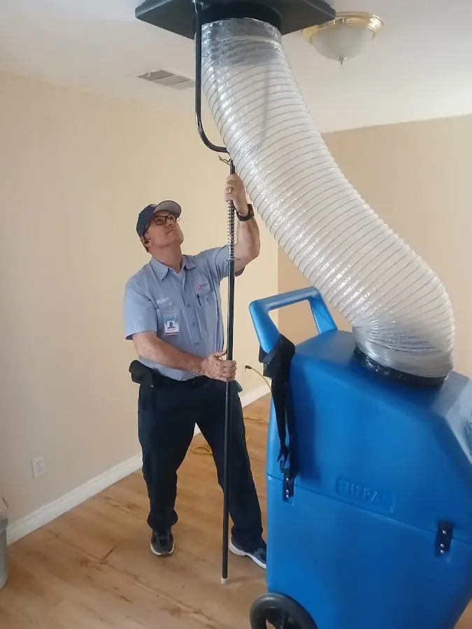 Mini Split Installation technician using HEPA equipment in Powell